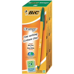 BiC Cristal Fine Ball Pen Orange Green