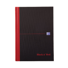 Oxford Black Red A5 Casebound Hardback Notebook