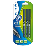 Pilot V5 Liquid Ink Rollerball Tip Pack of 3 Black